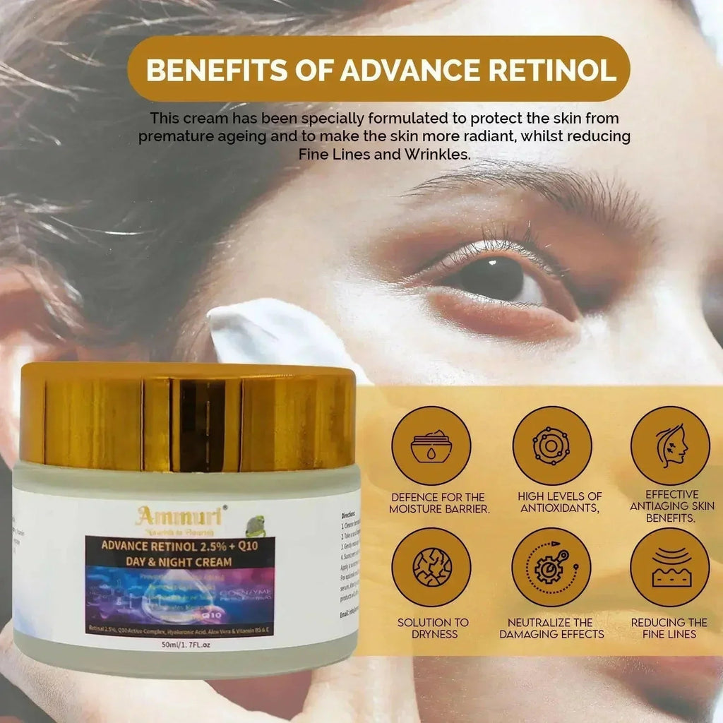 Q10 Face Cream & Retinol 2.5% Night Cream Set | Ammuri-4