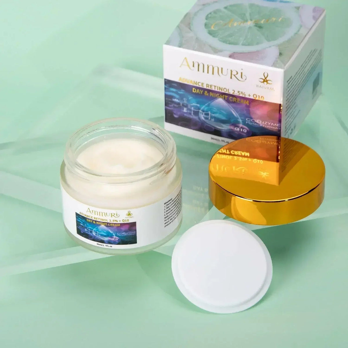 Q10 Face Cream & Retinol 2.5% Night Cream Set | Ammuri-2