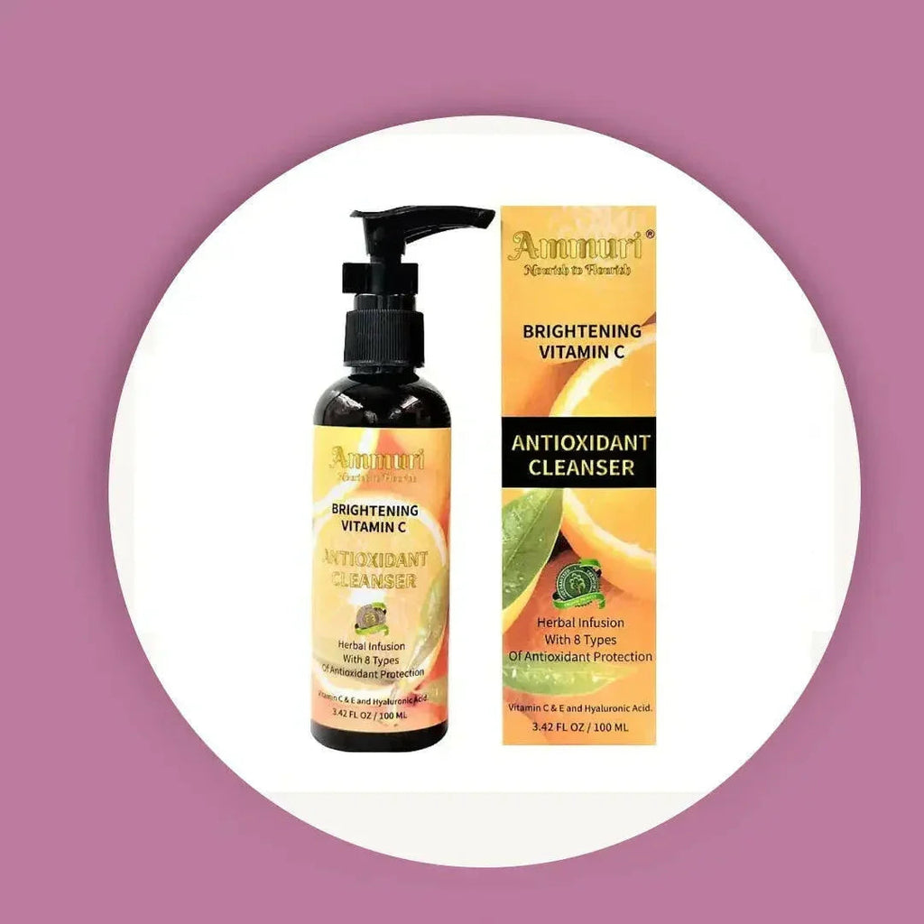 Vitamin C facial cleanser bottle by Ammuri skincare for daily skin brightening and anti ageing — view 3