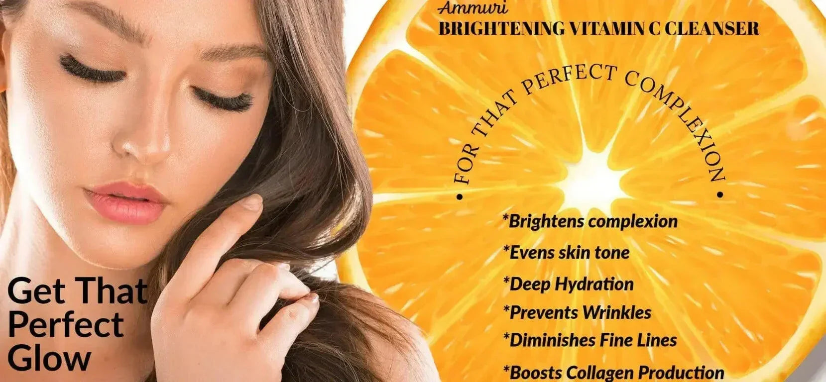 Vitamin C facial cleanser bottle by Ammuri skincare for daily skin brightening and anti ageing — view 4