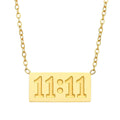 1111 angel number necklace featuring a polished minimalist pendant and an adjustable hypoallergenic chain