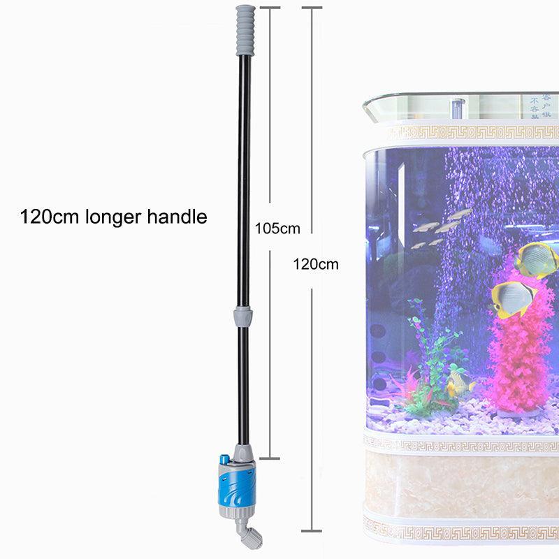 Electric aquarium water changer and gravel cleaner kit with filter bag and multiple attachment heads — view 5