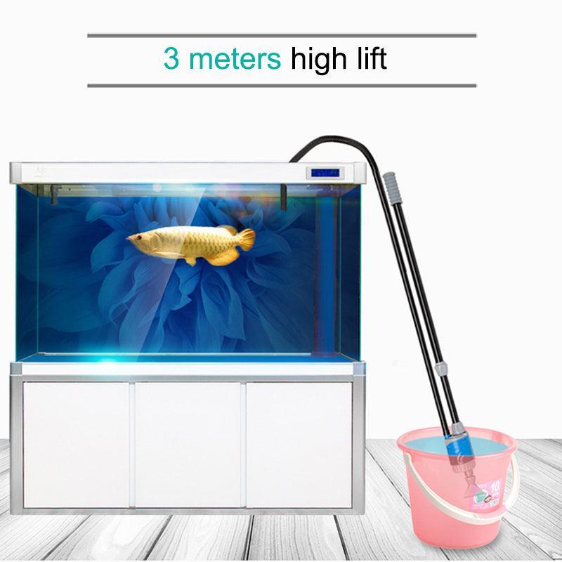 Electric aquarium water changer and gravel cleaner kit with filter bag and multiple attachment heads — view 4