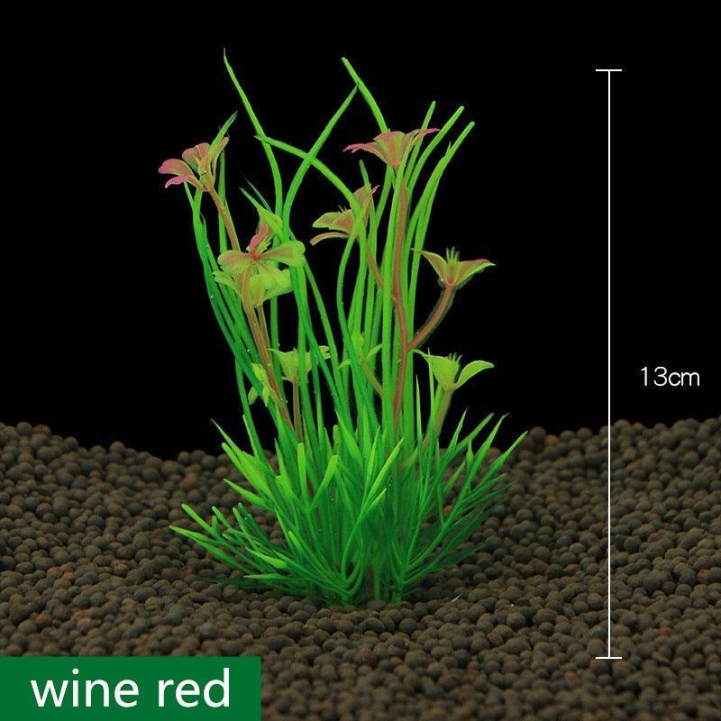 Vibrant plastic artificial water plants for fish tank decoration in multiple colors. — view 2