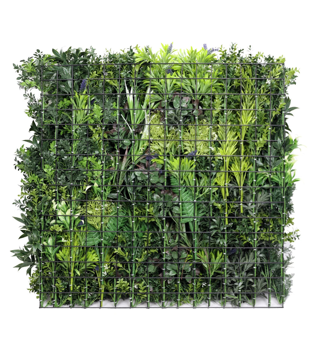 Tropical Forest Artificial Vertical Garden Green Wall Panel 35×35in – NFPA 701 Certified – UV Resistant – Commercial Grade-3