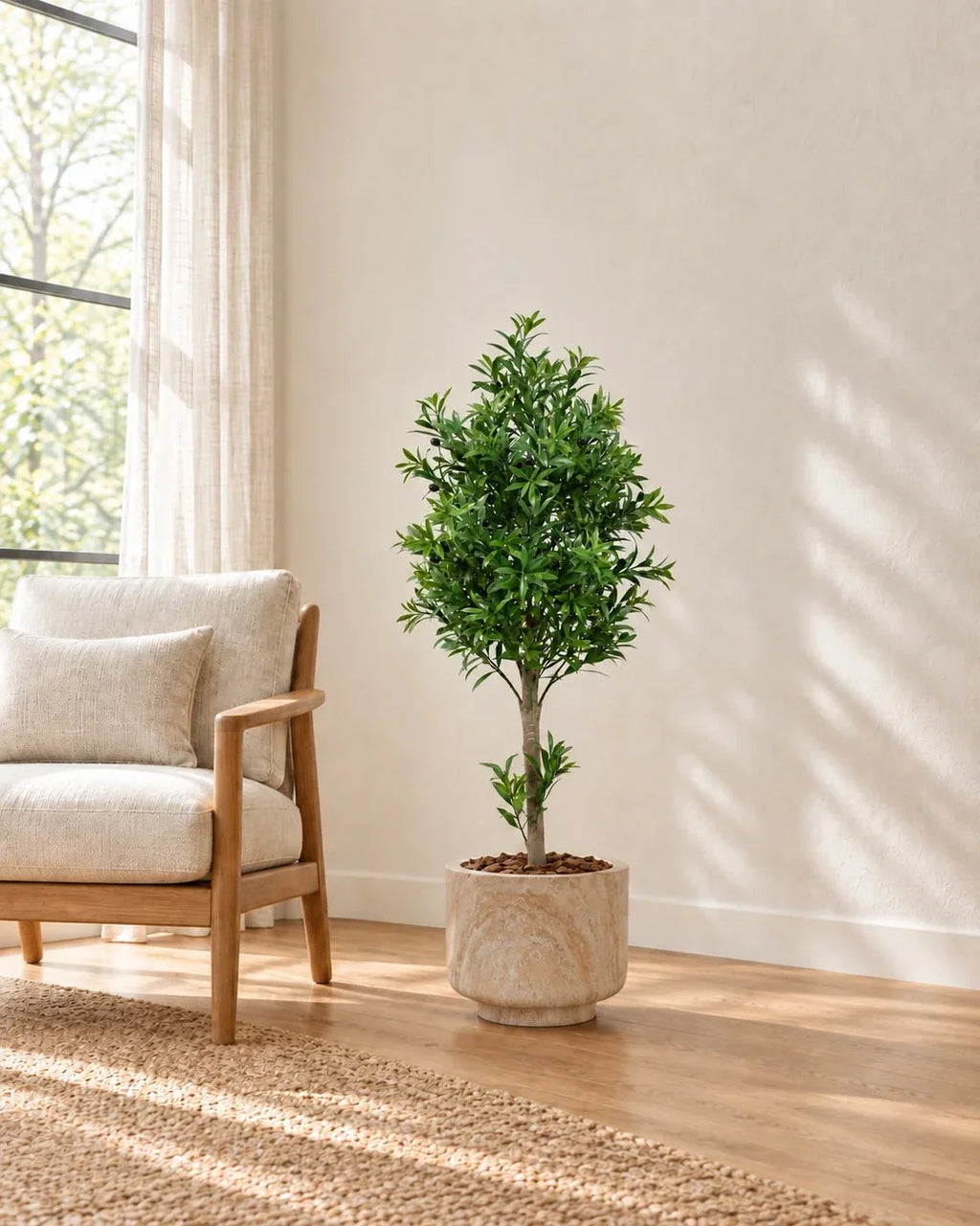 Olive Artificial Tree 47.2in – UV Resistant-4
