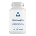 Bottle of premium Ashwagandha dietary supplement capsules featuring KSM-66 root extract for daily stress relief