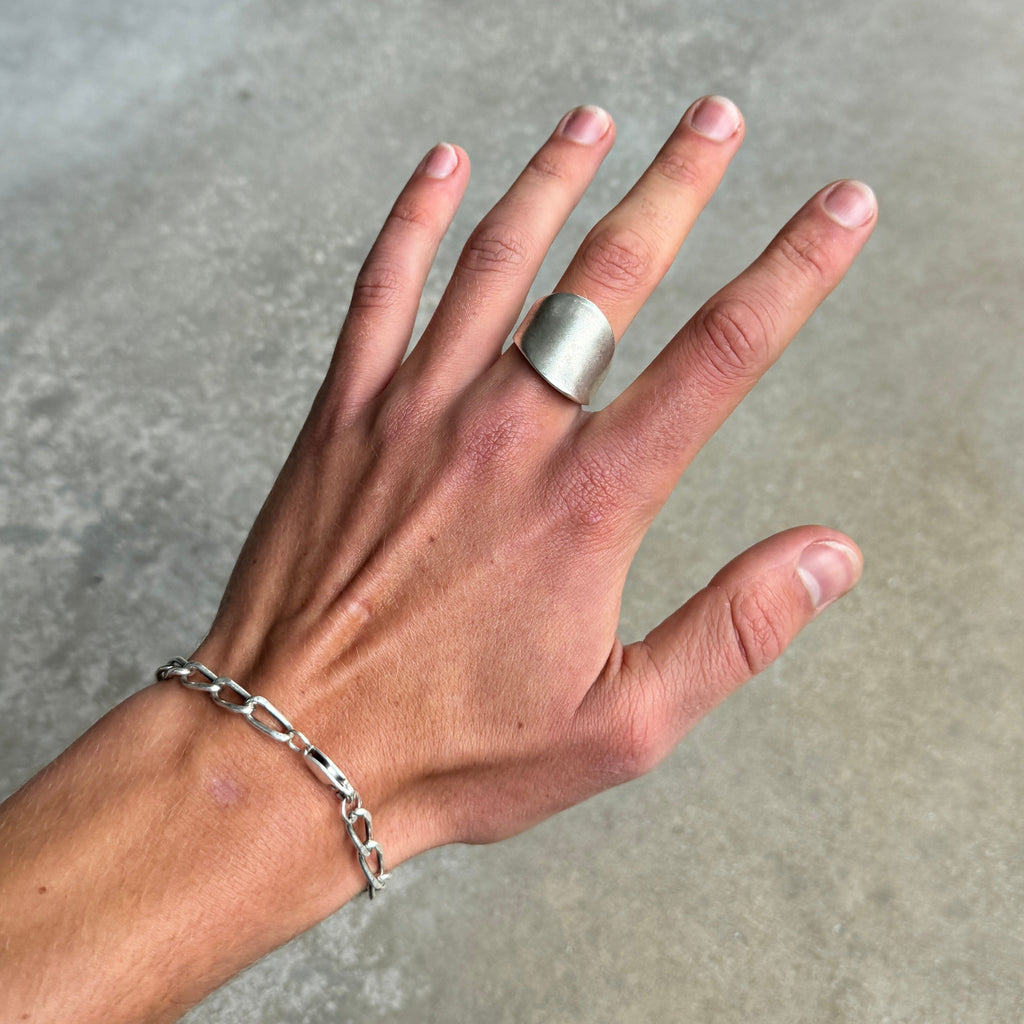 Organic Chunky Asymmetric Silver Ring-2