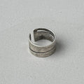 Cutout Silver Band Ring-0
