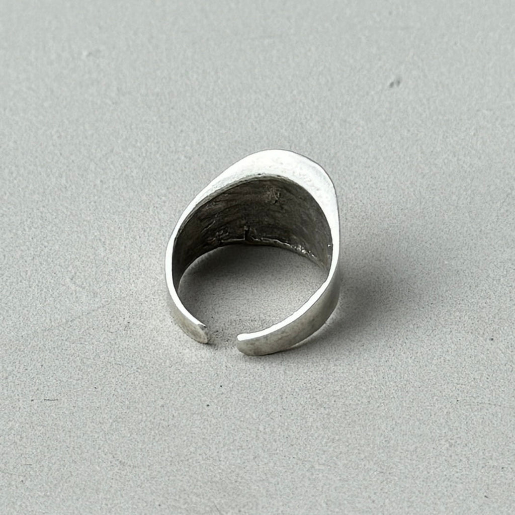 Organic Chunky Asymmetric Silver Ring-1