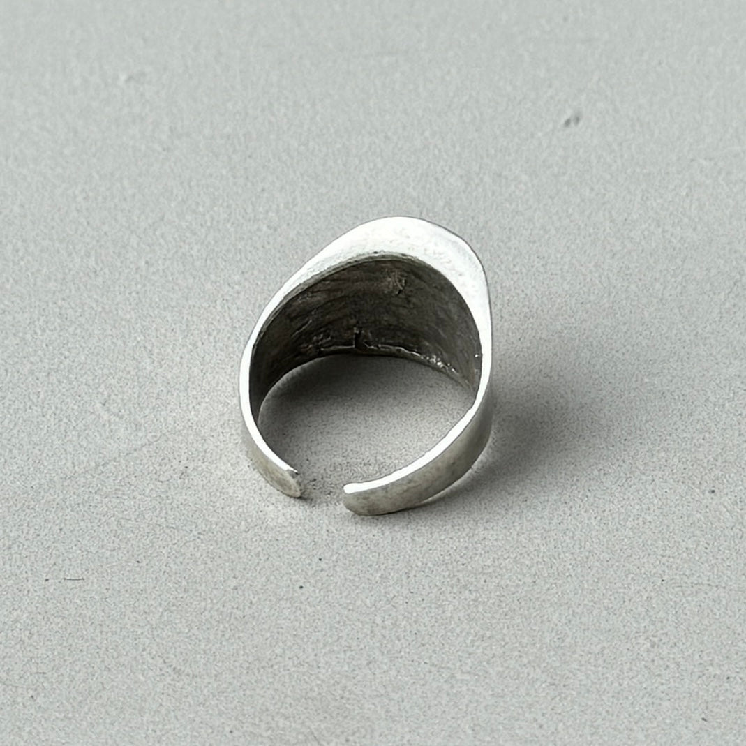 Organic Chunky Asymmetric Silver Ring-1