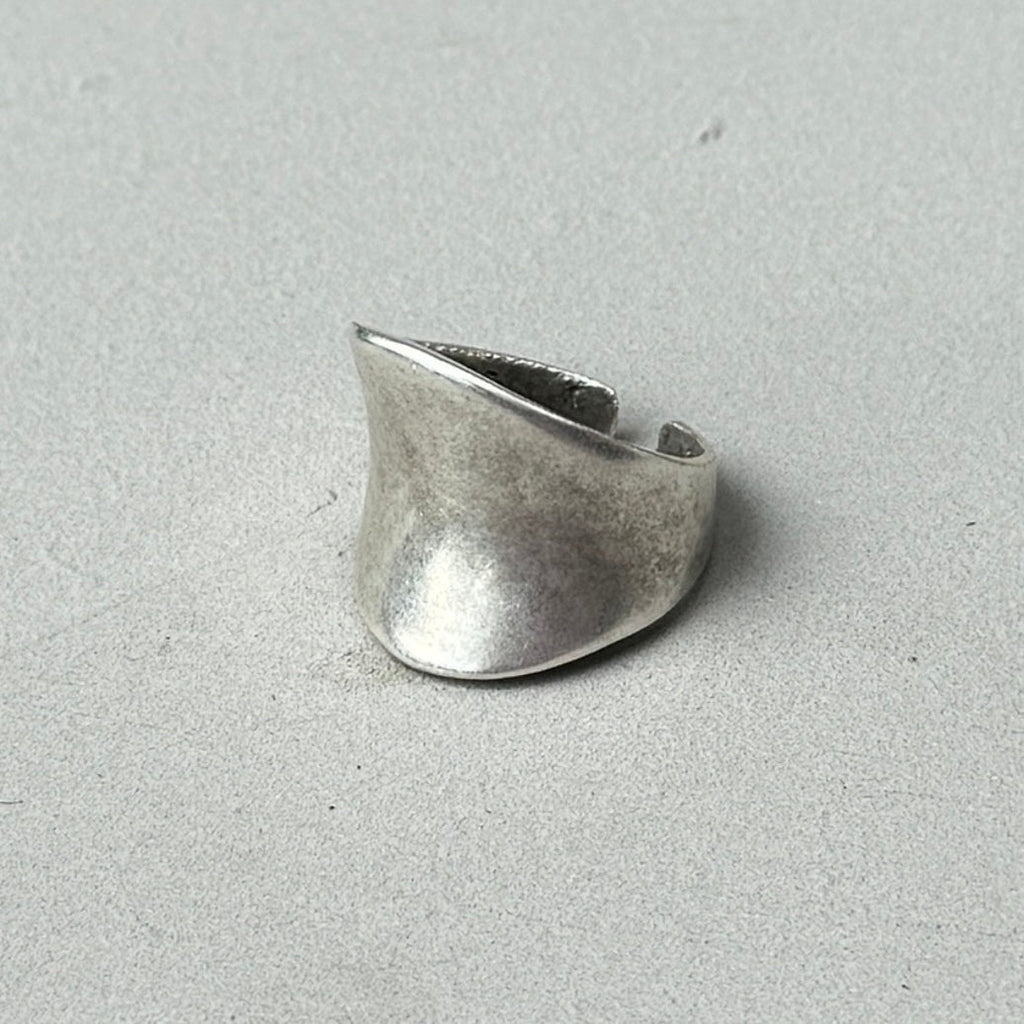 Organic Chunky Asymmetric Silver Ring-0