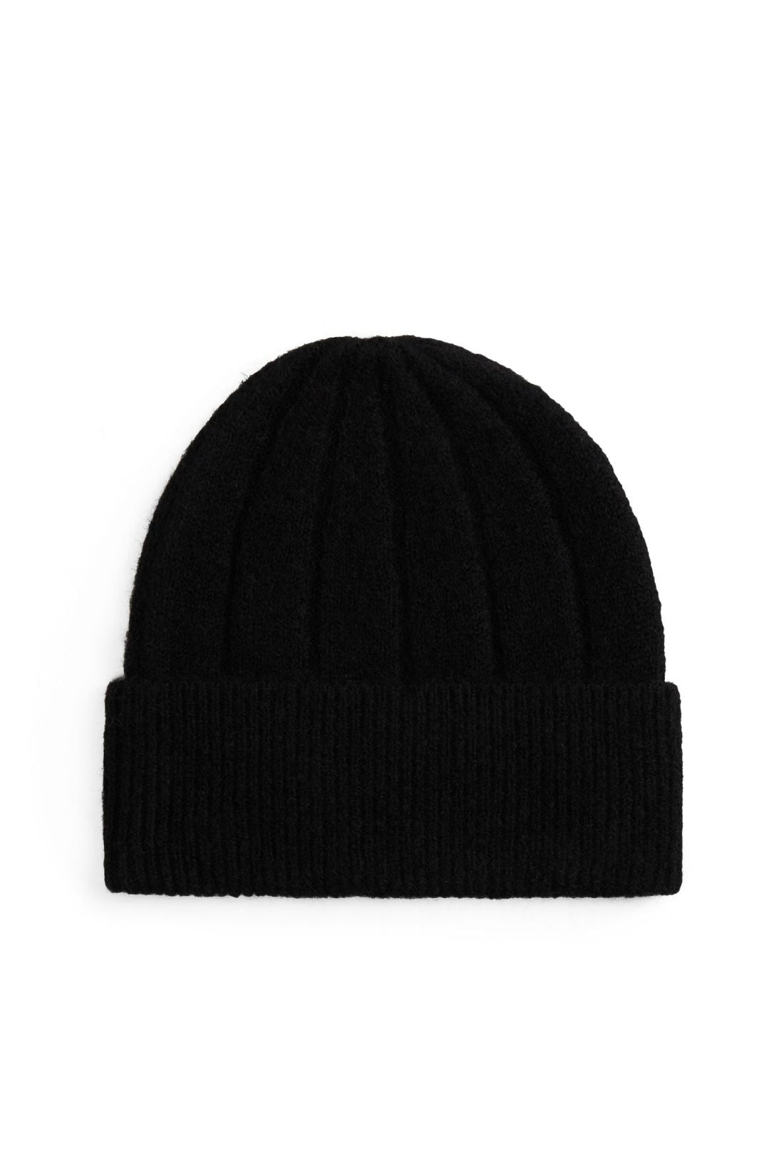 Tommy Hilfiger women's pink wide-rib knit beanie in a wool and alpaca blend — view 8