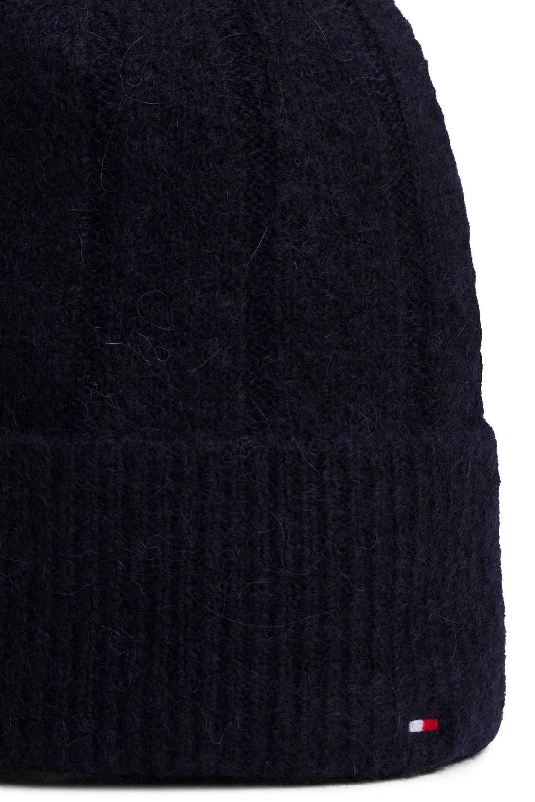 Tommy Hilfiger women's pink wide-rib knit beanie in a wool and alpaca blend — view 12