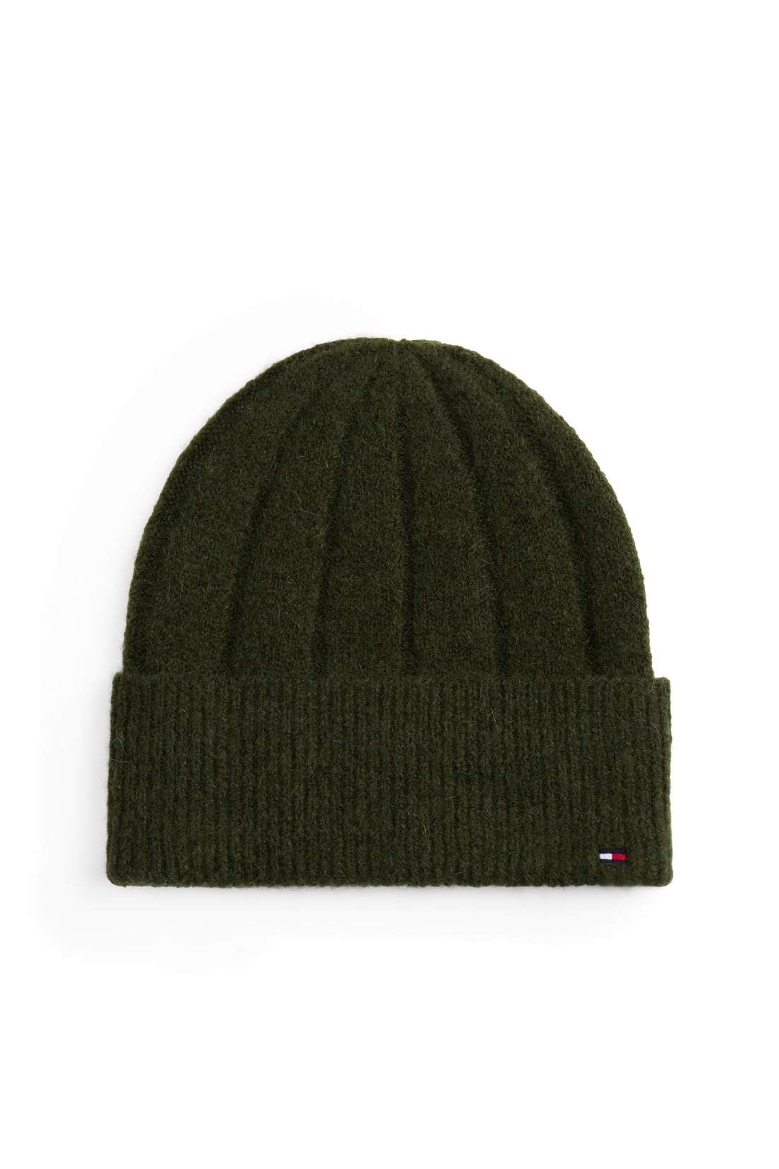 Tommy Hilfiger women's pink wide-rib knit beanie in a wool and alpaca blend — view 13