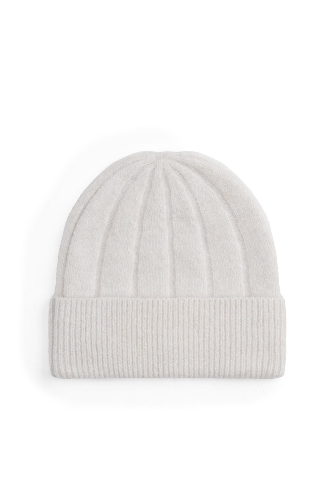 Tommy Hilfiger women's pink wide-rib knit beanie in a wool and alpaca blend — view 2