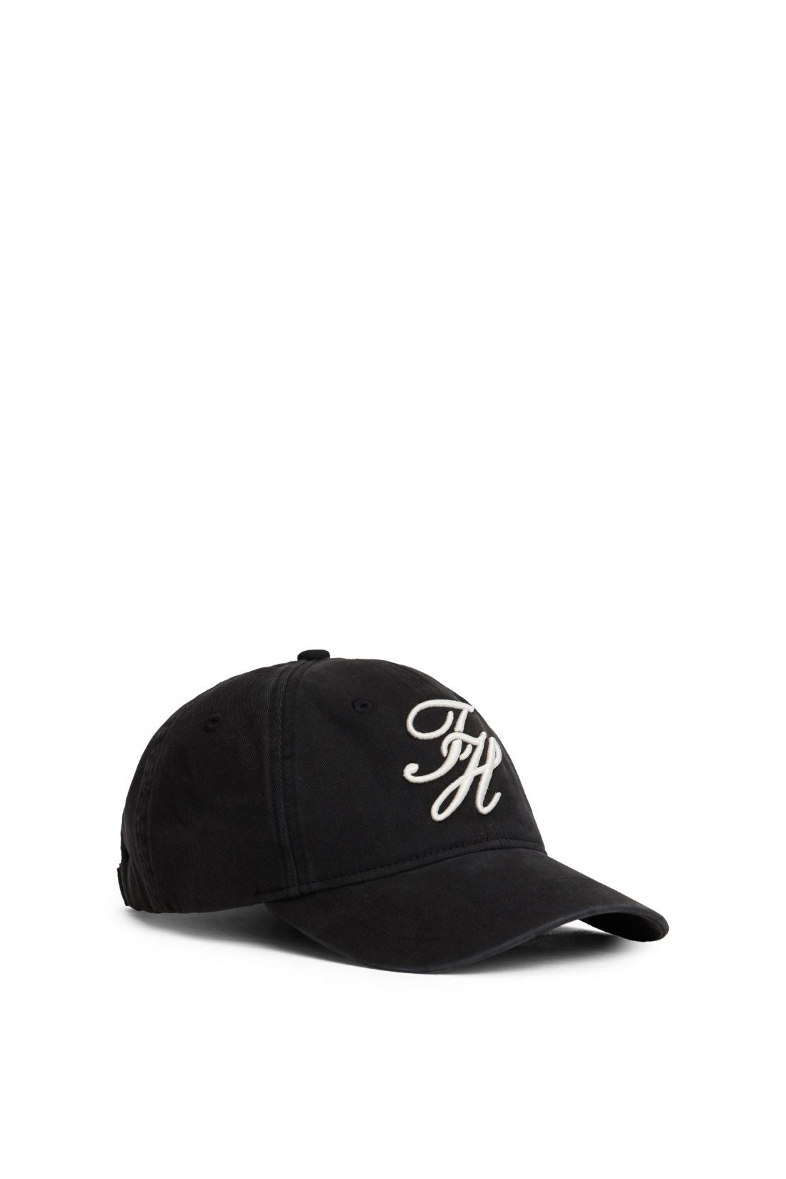 Military green women's organic cotton baseball cap featuring front monogram embroidery and six-panel construction — view 7