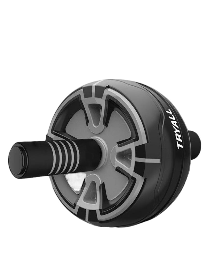 Automatic rebound ab wheel fitness roller with comfortable kneeling pad and ergonomic non-slip handles