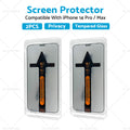 Black privacy 9H tempered glass screen protector for iPhone 14 Pro Max with installation tray