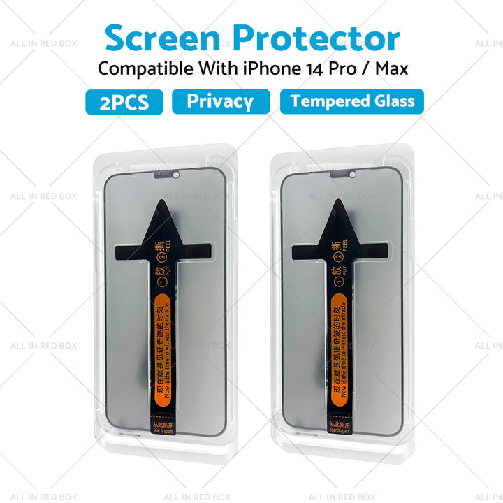 2PCS Screen Protector Privacy Tempered Glass Suitable For iPhone 14 Pro/ Max