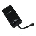 Black compact 4G vehicle GPS tracker device with connecting wire and installation cable