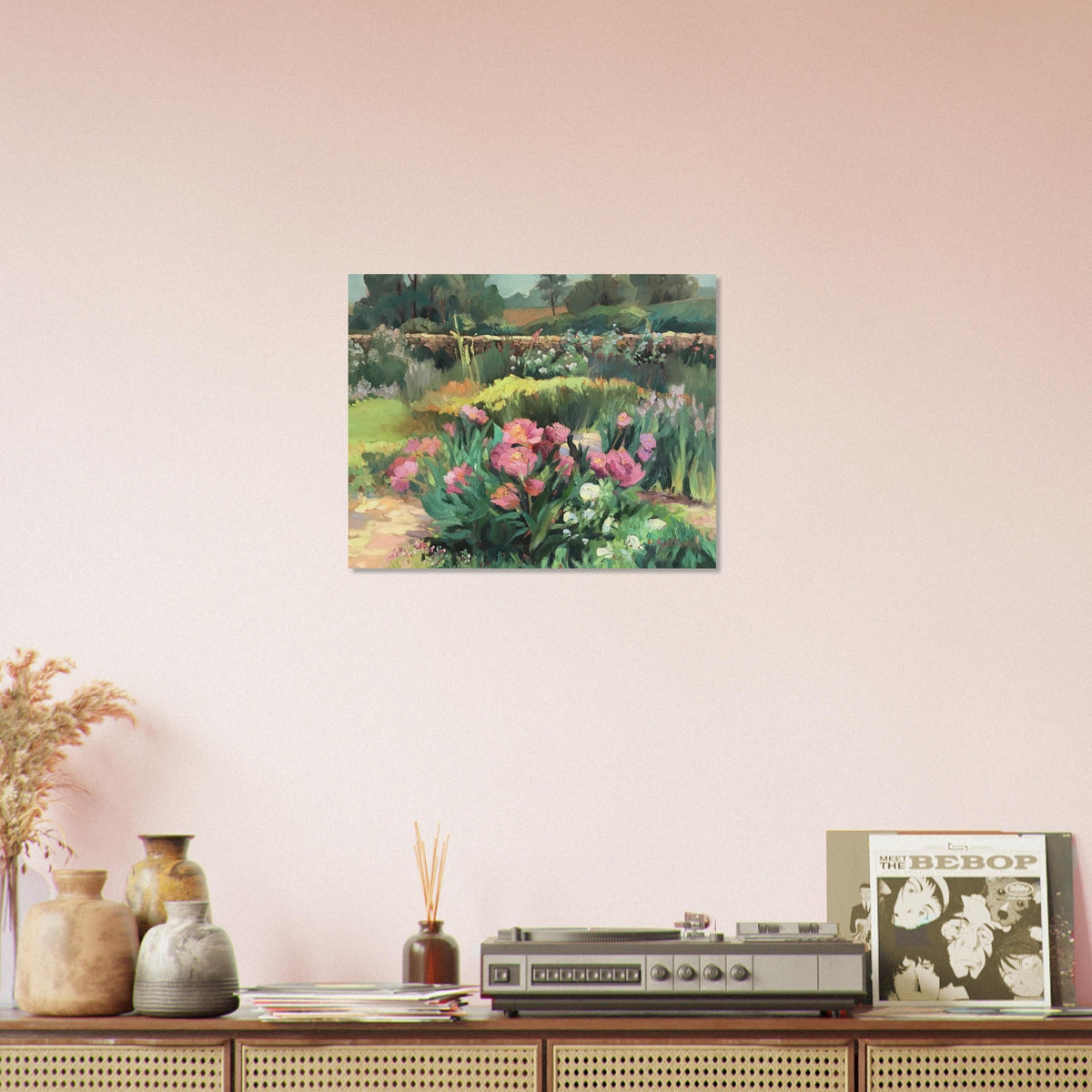 'Garden Peonies' Floral I 16x20 Museum-Quality Matte Paper Poster | Original Artwork by American Artist Barbara Cleary-4