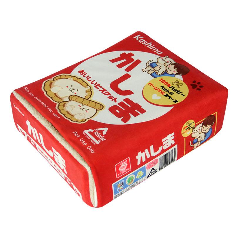 Soft polyester CozyPaws cat litter pad and pet nest with convenient biscuit storage drawer — view 2