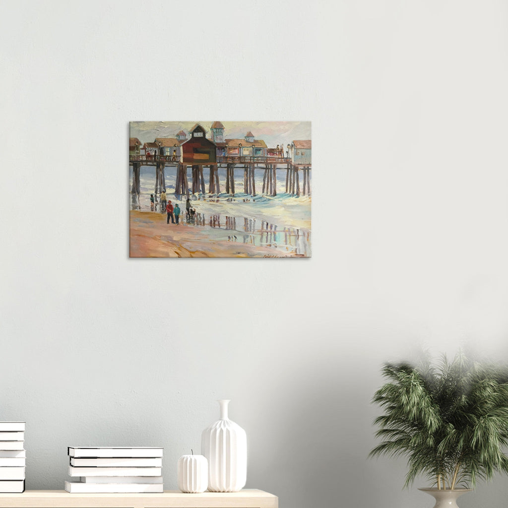 'Serenity by the Sea' Coastal I 18x24 inch Art Print on Canvas I Original Artwork by American Artist Barbara Cleary-1