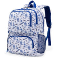 Nautica Varsity kids backpack in durable polyester with padded straps, laptop sleeve, and multiple pockets