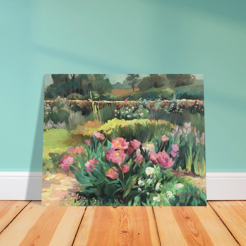 'Garden Peonies' Floral I 16x20 Museum-Quality Matte Paper Poster | Original Artwork by American Artist Barbara Cleary-3