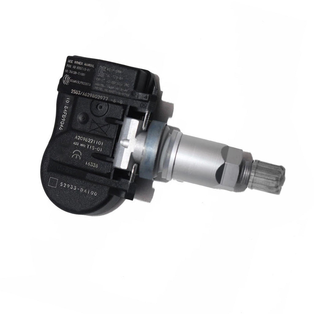 Set of four black TPMS tire pressure sensors for Hyundai and Kia vehicles — view 5