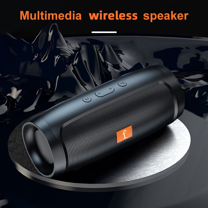 Black compact outdoor wireless bluetooth speaker with shockproof design — view 2