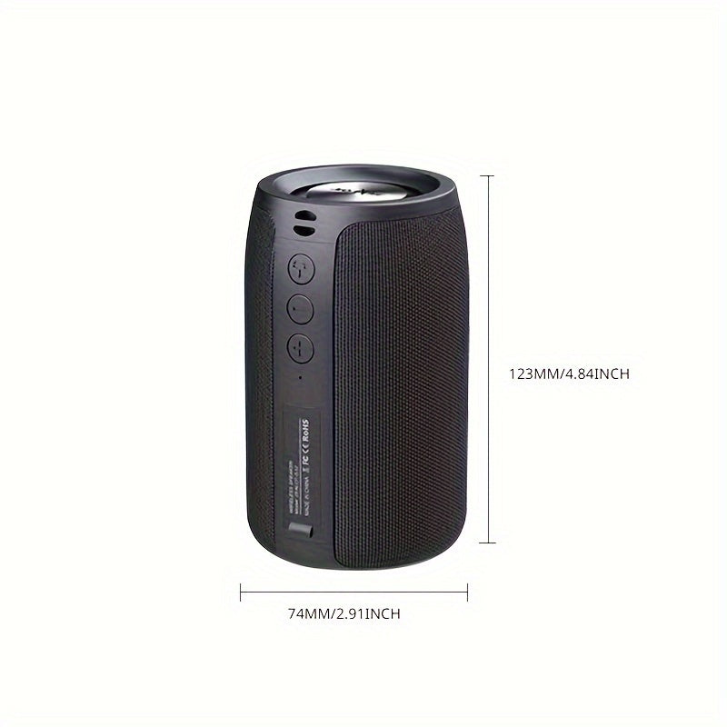 Compact 5W portable wireless speaker for smartphones featuring a sleek design and deep bass. — view 4