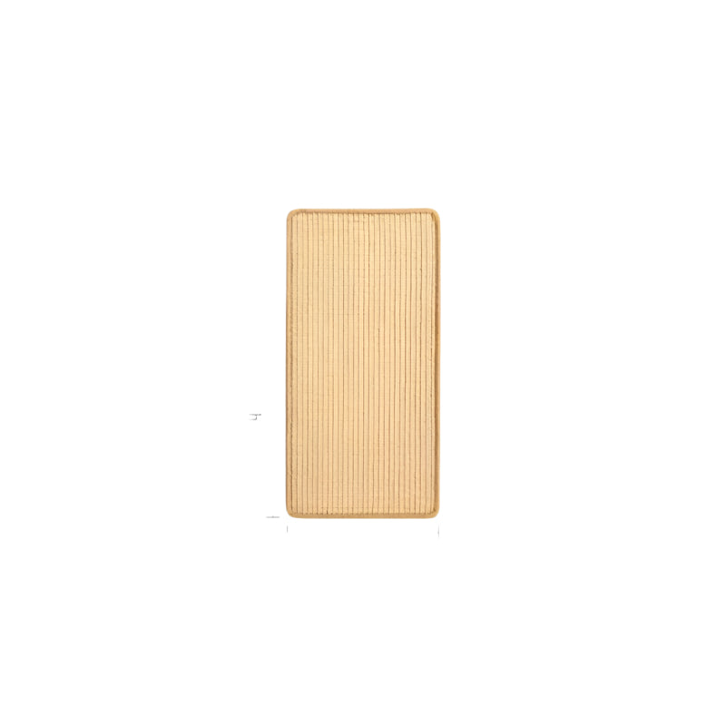 Sturdy sisal cat scratcher pad in natural beige protecting a modern sofa armrest