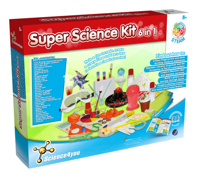 Super Science Kit 6 in 1 educational STEM toy with various experiment tools for children — view 5