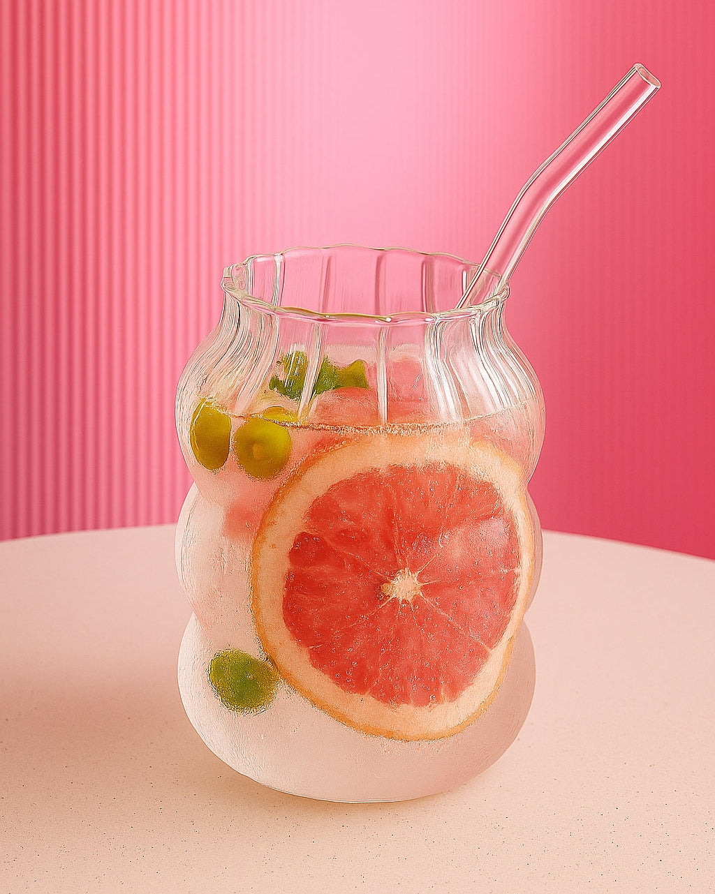 Glass coffee cup with straw clear reusable transparent tumbler for iced and hot beverages — view 5
