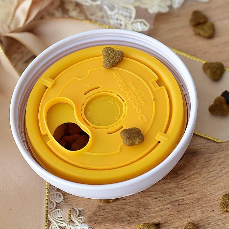 Interactive canine food puzzle ball toy made of durable plastic and soft rubber for small dogs — view 4