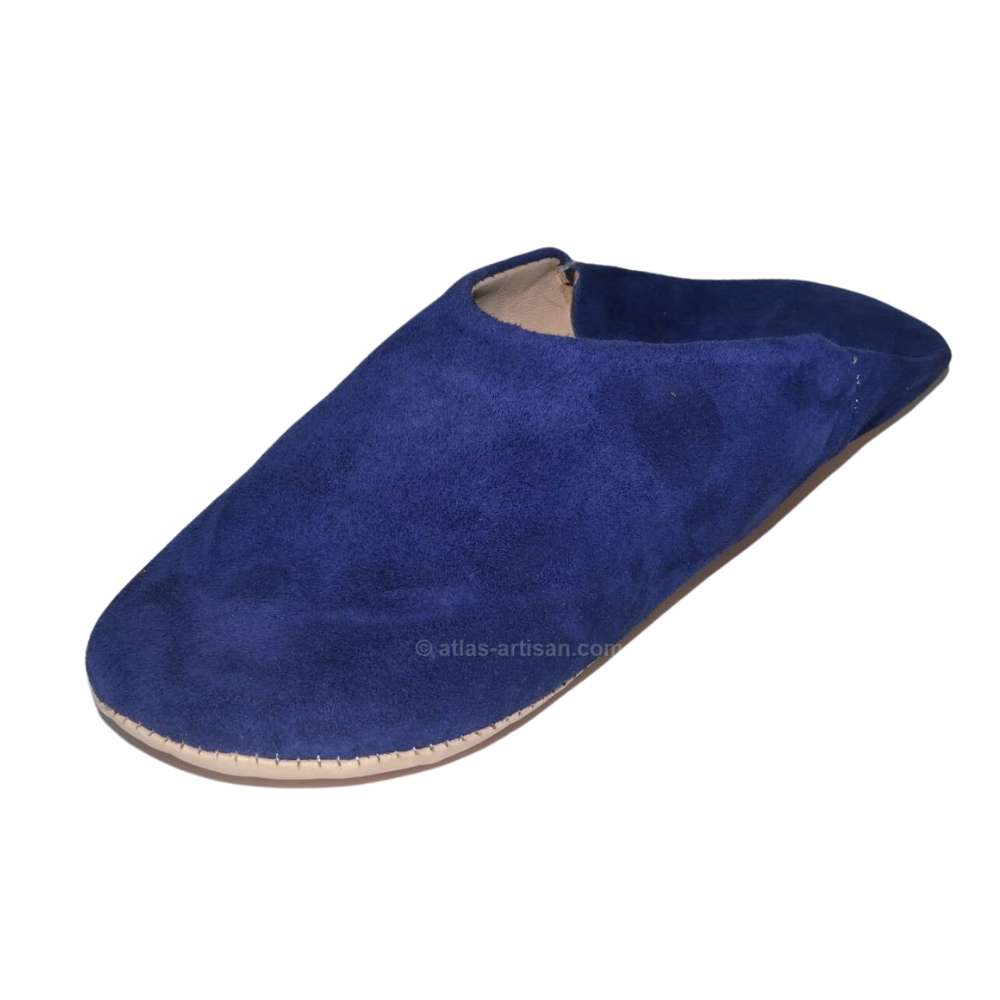 Suede babouche slippers in premium soft leather with a lightweight flexible sole for comfortable indoor wear — view 5