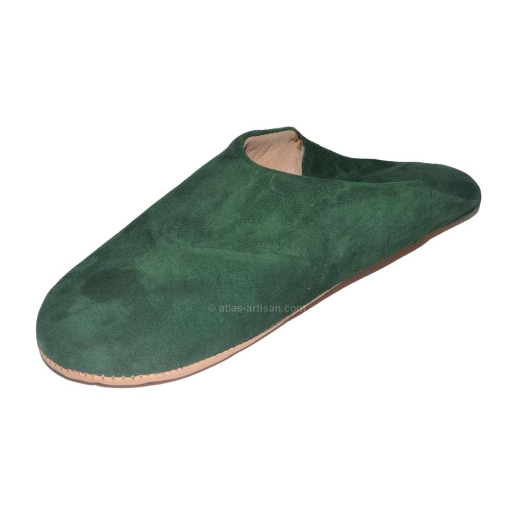 Suede babouche slippers in premium soft leather with a lightweight flexible sole for comfortable indoor wear — view 4