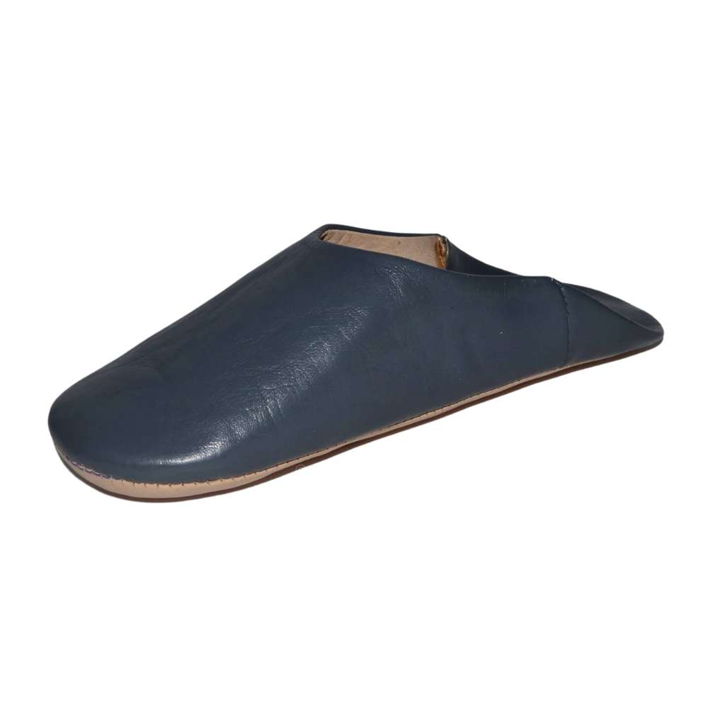 Authentic Moroccan leather Jellaba slippers with padded sole, traditional handcrafted babouches for indoor comfort — view 3