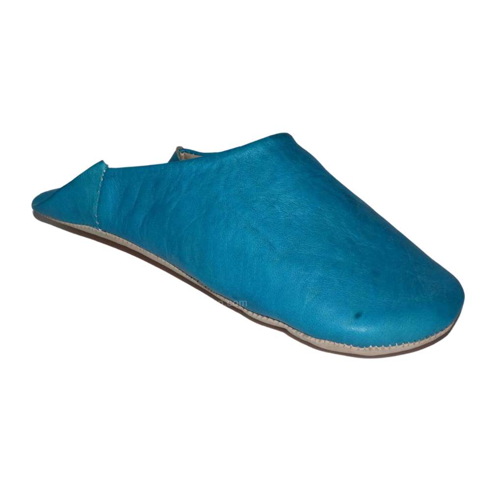 Authentic Moroccan leather Jellaba slippers with padded sole, traditional handcrafted babouches for indoor comfort — view 5