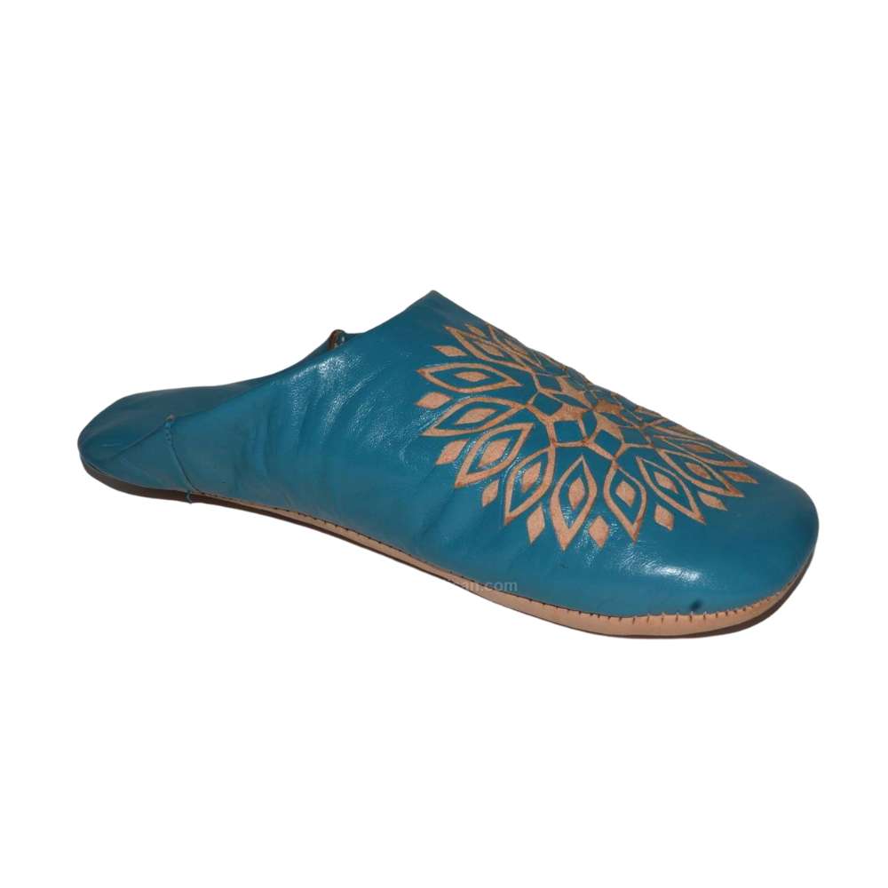 Handcrafted Smarin leather slippers in a traditional slip-on babouche style featuring flexible cushioned soles — view 4