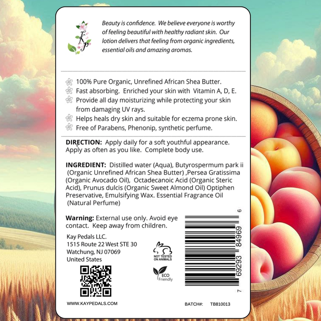 Ginger Peach Organic Body Lotion 12oz-1