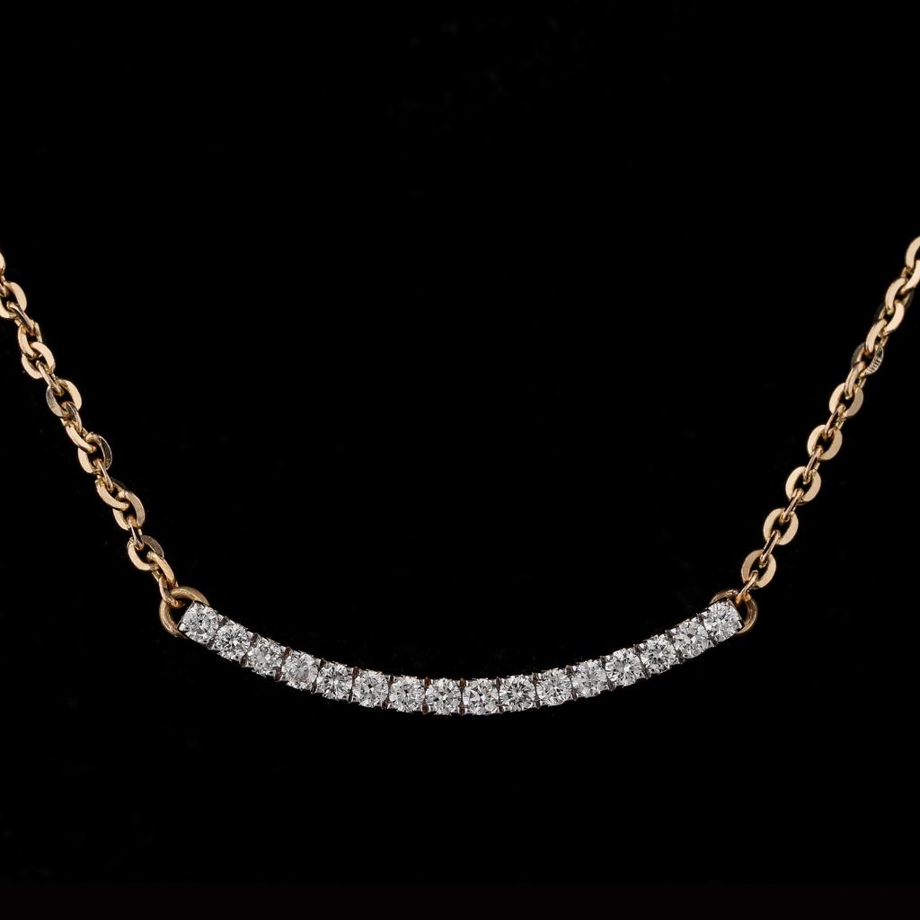 Danielle Curve Bar Necklace-0