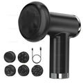 Black NNETM six-speed portable body contouring massager with five interchangeable attachment heads