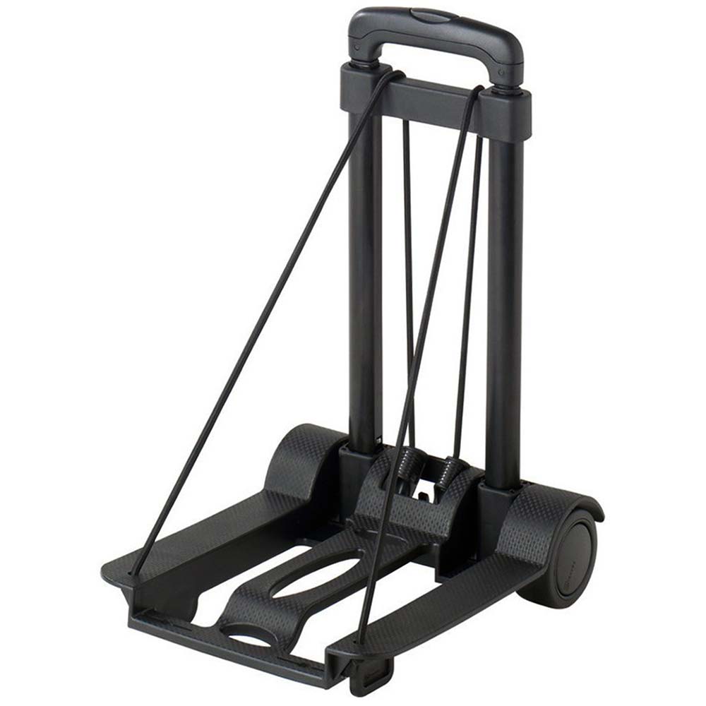Foldable Trolly Dolly Cart - Carry up to 65 Lbs. (Black)-0