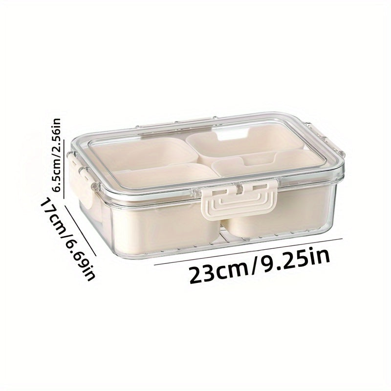 Portable insulated picnic cooler lunch box in polished metal finish with attached foldable camping table. — view 5