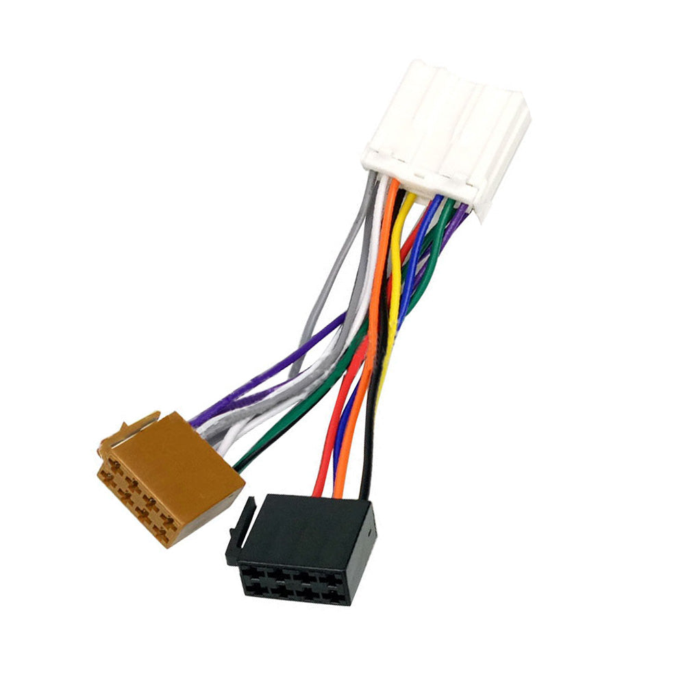 Car stereo wiring harness ISO adapter for Mitsubishi vehicles with pre-stripped cables — view 5