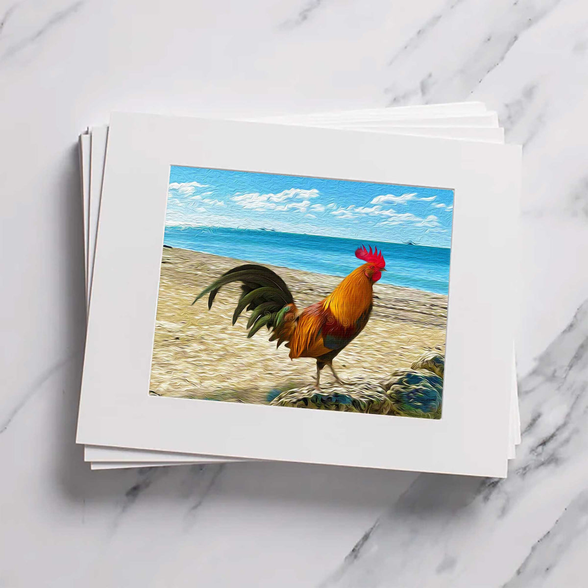 Beach Bird Matted Print-0