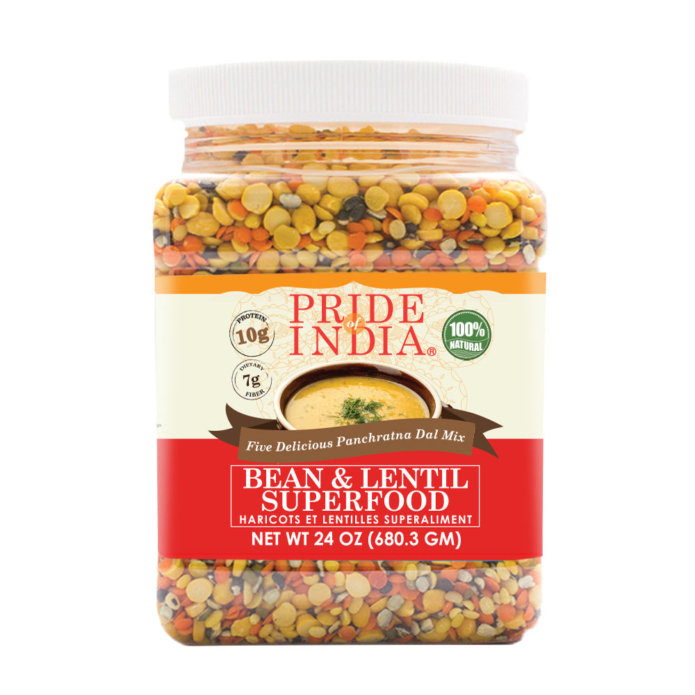Indian Bean & Lentil Superfood - Five Delicious Panchratna Dal Mixed Jar-0